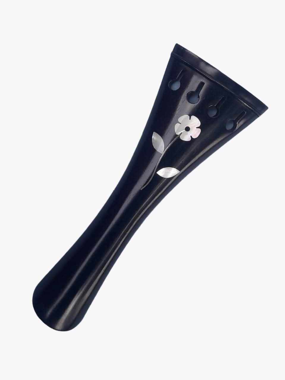 Ebony Violin Tailpiece french flower inlay mop