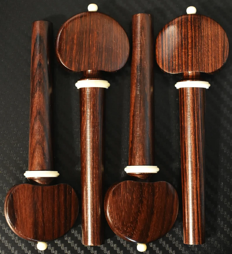 Rosewood Violin Strad bone collar pin